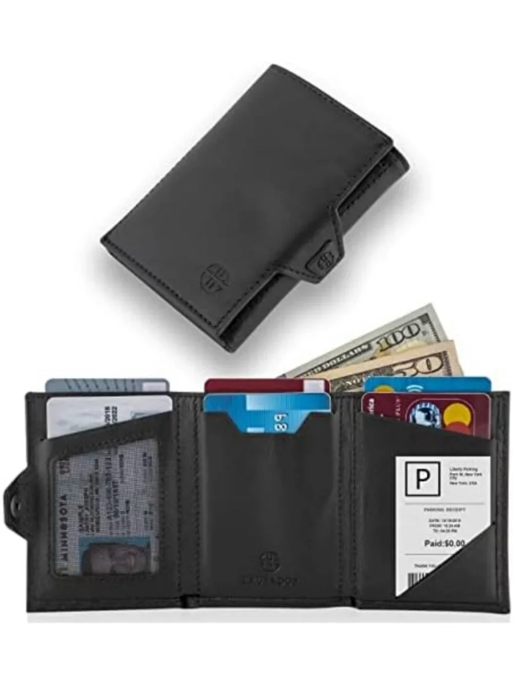 Stylish Unisex RFID Trifold Leather Wallet | Slim Front Pocket Design